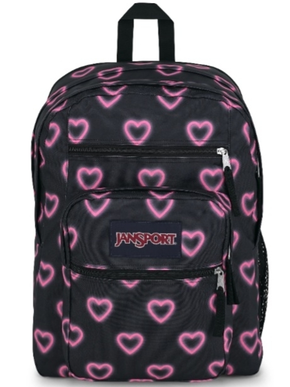 JanSport Black Backpack HAPPY HEARTS